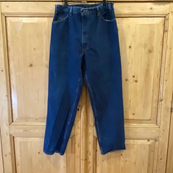 Vintage Mens Levi's 540 Jeans 42x32 Relaxed Fit Dark Blue Made in USA - Picture 1 of 10
